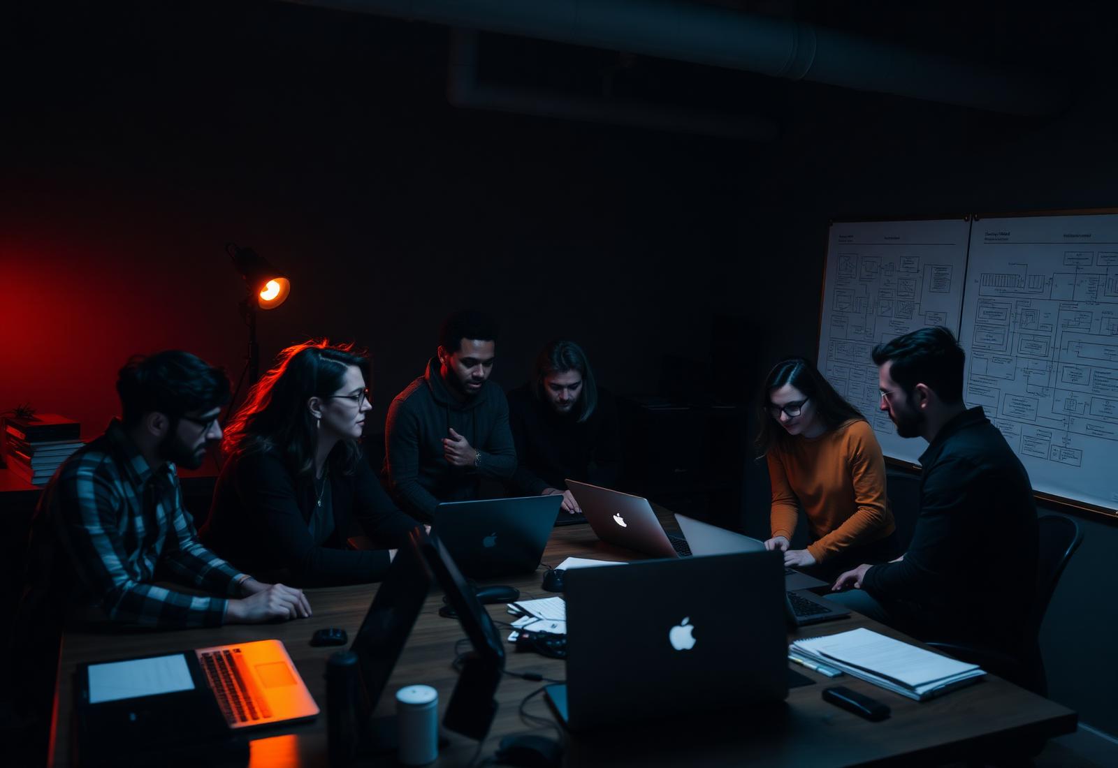 The Apply Minds Tech engineering team collaborating